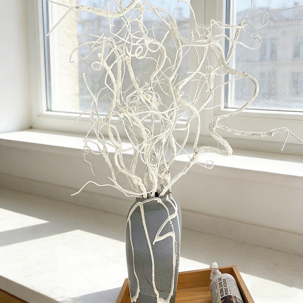 Branch Curly Willow - Faux White Branches Artificial White Curly